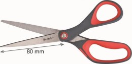Nożyczki biurowe SCOTCH® (1448), precyzyjne, 20,5cm, czerwono-szare