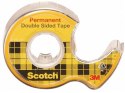 Taśma biurowa, dwustronna SCOTCH® (136D), z dyspenserem, 12,7mm, 6,3m