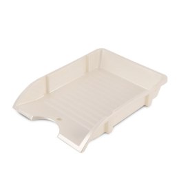 Szufladka na biurko DONAU, niełamliwa, PP, A4, perłowy