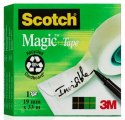 Taśma biurowa SCOTCH® Magic™(C18-4M), matowa, 19mm, 33m, 4szt., podajnik C-18 GRATIS