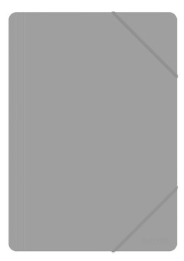 Teczka z gumką OFFICE PRODUCTS, A4, PP, 500mikr., 3-skrz., szara