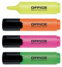 Zakreślacz fluorescencyjny OFFICE PRODUCTS, 2-5mm (linia), 4szt., mix kolorów