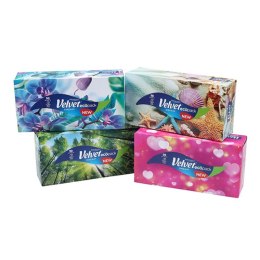 Chusteczki kosmetyczne celulozowe VELVET Dream, 3-warstwowe, 90 listków, biały