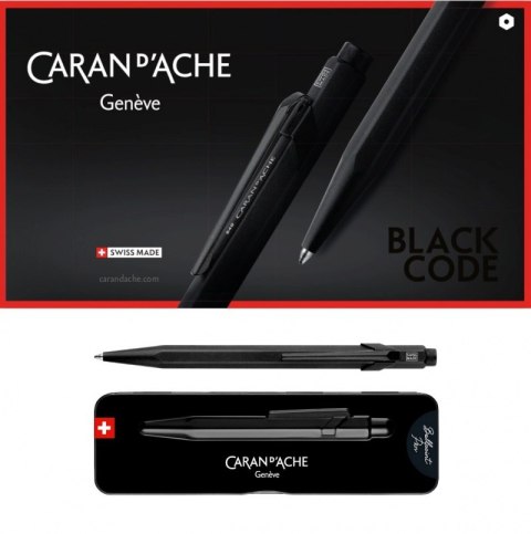 Długopis CARAN D'ACHE 849 Black Code, M, w pudełku, czarny