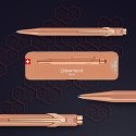 Długopis CARAN D'ACHE 849 Brut Rose, M, w pudełku, różowe złoto
