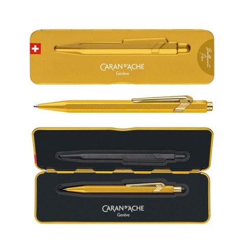 Długopis CARAN D'ACHE 849 Goldbar, M, w pudełku, złoty