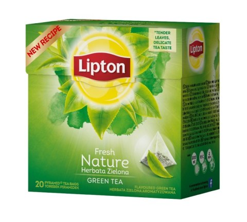Herbata LIPTON, piramidki, zielona, 20 szt.