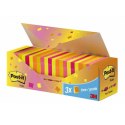 Karteczki samoprzylepne POST-IT® (654-NP24), 76x76mm, 100 kart./bloczek, 21 + 3 bloczki GRATIS, mix kolorów neonowych