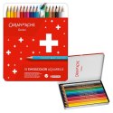 Kredki CARAN D'ACHE Swisscolor Aquarelle, z efektem akwareli, sześciokątne, 18szt., mix kolorów