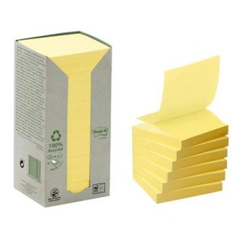 Bloczek samoprzylepny ekologiczny POST-IT® (R330-1T), Z-notes, 76x76mm, 16x100 kart., żółty