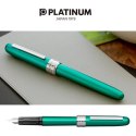 Pióro wieczne Platinum Plaisir Teal Green, M, zielone matowe