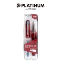 Pióro wieczne Platinum Prefounte Crimson Red, M, w plastikowym opakowaniu, na blistrze, bordowe