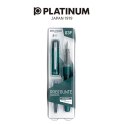 Pióro wieczne Platinum Prefounte Dark Emerald, F, w plastikowym opakowaniu, na blistrze, zielone