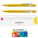 Długopis CARAN D'ACHE 849 Colormat-X, M, w pudełku, żółty