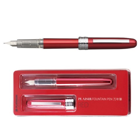Pióro wieczne PLATINUM Plaisir, blister, czerwony