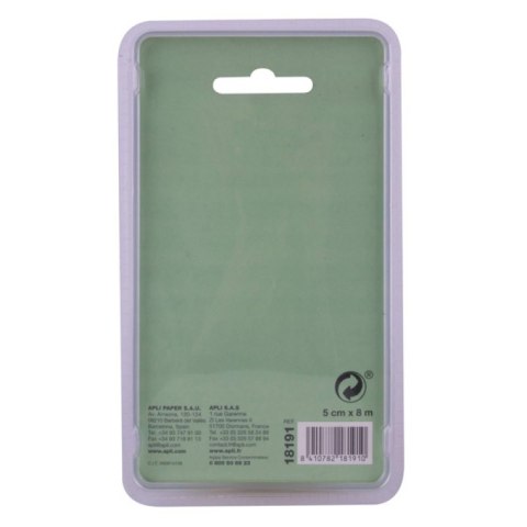 Bloczek samoprzylepny APLI, w rolce, 50mmx8m, blister, pastelowy zielony