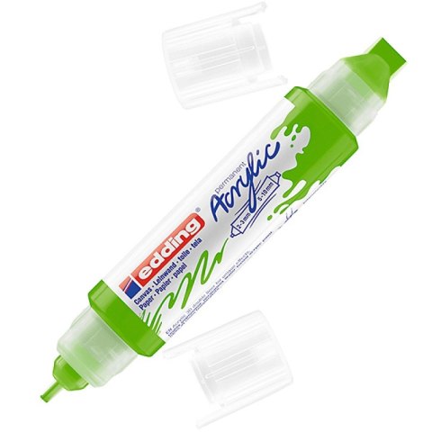 Marker akrylowy 3D e-5400 EDDING, podwójny, 2-3 mm, 5-10 mm, żółtozielony