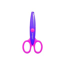 Nożyczki szkolne KEYROAD Craft, ozdobne, zygzak, 13cm, blister, mix kolorów