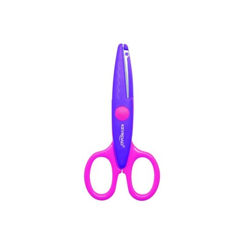 Nożyczki szkolne KEYROAD Craft, ozdobne, zygzak, 13cm, blister, mix kolorów