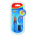 Pióro wieczne KEYROAD exact, mini, 2 niebieskie naboje gratis, blister, mix kolorów