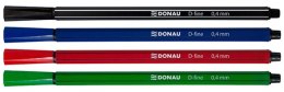 Cienkopis DONAU D-Fine, 0,4 mm, 4 szt., mix kolorów