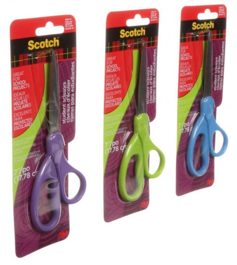 Nożyczki biurowe SCOTCH® (14075-MI), dla studentów, 18cm, mix kolorów