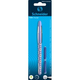 Pióro wieczne SCHNEIDER Voyage M + 2 naboje, blister, mix kolorów