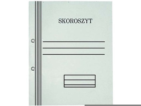 Skoroszyt oczkowy biały pełny A4 300g KIEL-TECH 1-00743 jednostronnie bielony