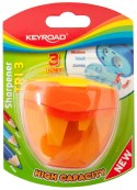 Temperówka KEYROAD Tri 3, plastikowa, potrójna, blister, mix kolorów
