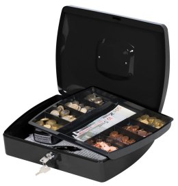 Kasetka na pieniądze Q-CONNECT, ekstra duża, 330x235x90mm, czarna