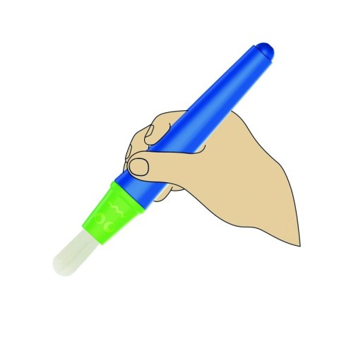 Pędzle dla dzieci KEYROAD, 3 szt. płaski, punktowy, okrągły, blister