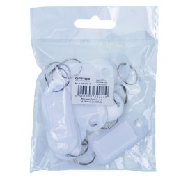 Zawieszki do kluczy OFFICE PRODUCTS, 50x20mm, 10szt., białe OFFICE PRODUCTS