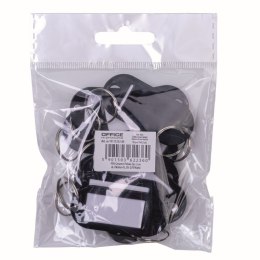 Zawieszki do kluczy OFFICE PRODUCTS, 50x20mm, 10szt., czarne OFFICE PRODUCTS