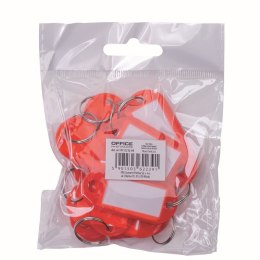 Zawieszki do kluczy OFFICE PRODUCTS, 50x20mm, 10szt., czerwone OFFICE PRODUCTS