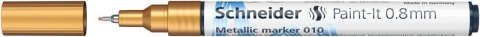 Marker metaliczny SCHNEIDER Paint-It 010, 0,8 mm, złoty metalik