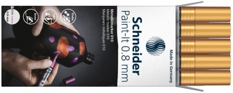 Marker metaliczny SCHNEIDER Paint-It 010, 0,8 mm, złoty metalik