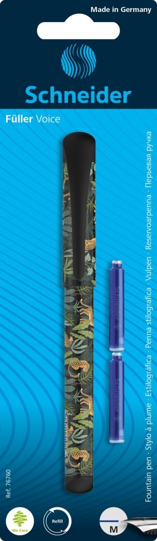 Pióro wieczne SCHNEIDER Voice + 2 naboje, blister, mix kolorów