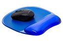 Podkładka pod mysz Q-CONNECT, żelowa, z podparciem dla nadgarstka, niebieska