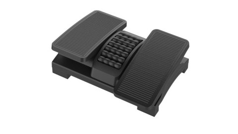 Podnóżek Q-CONNECT, 430x320mm, z oddzielnymi platformami na nogi, masażer, czarny