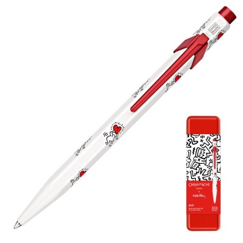 Długopis CARAN D'ACHE 849, Keith Haring, w pudełku, biały
