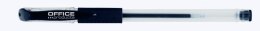 Długopis żelowy OFFICE PRODUCTS, gumowy uchwyt, 0,5mm, czarny