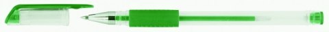Długopis żelowy OFFICE PRODUCTS, gumowy uchwyt, 0,5mm, zielony