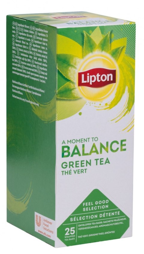Herbata LIPTON Feel Good Selection, Balance, zielona, 25 kopert