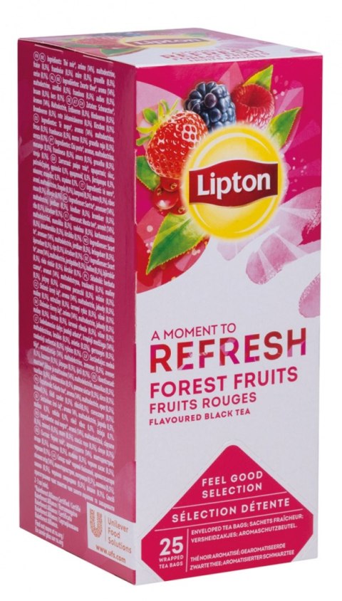 Herbata LIPTON Feel Good Selection, Refresh, owoce leśne, 25 kopert