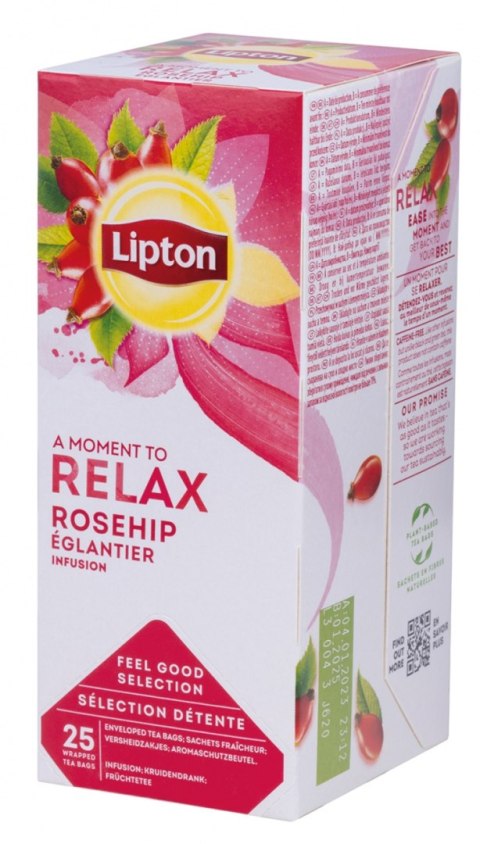 Herbata LIPTON Feel Good Selection, Relax, dzika róża, 25 kopert