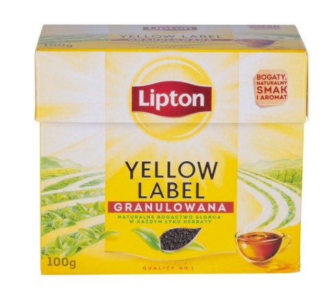 Herbata LIPTON czarna, Yellow Label, granulowana, 100g