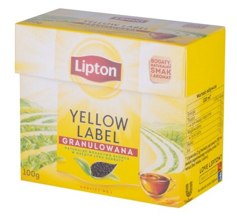 Herbata LIPTON czarna, Yellow Label, granulowana, 100g