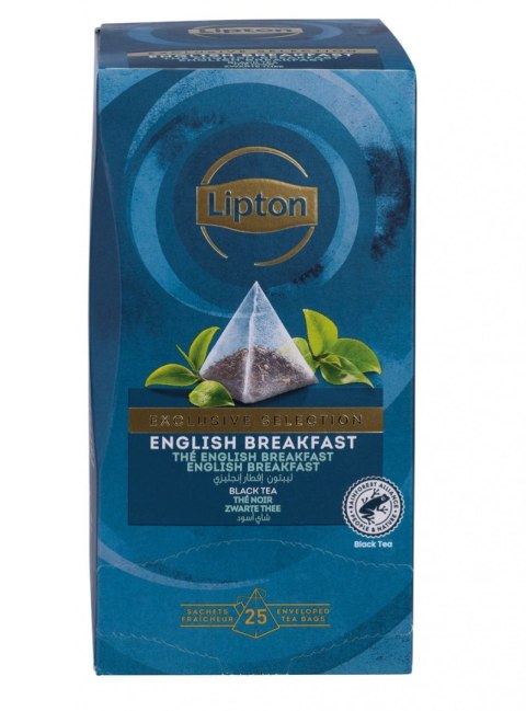 Herbata LIPTON Exclusive Selection, piramidki, English Breakfast, 25 kopert