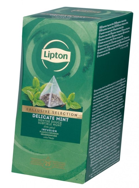 Herbata LIPTON Exclusive Selection, piramidki, delikatna mięta, 25 kopert