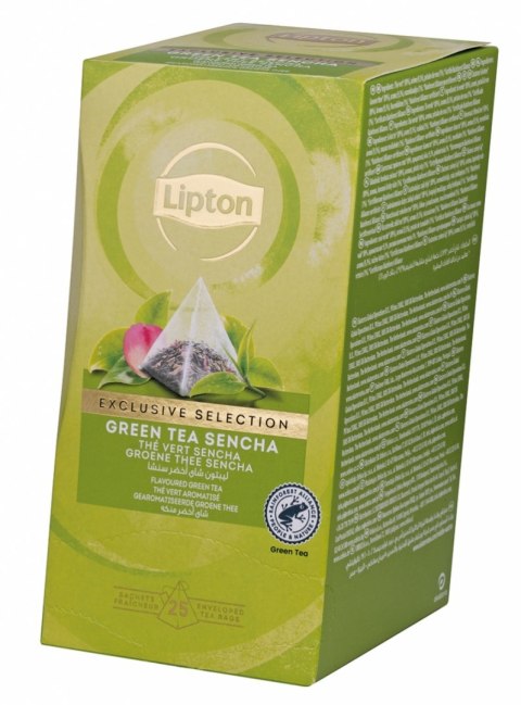Herbata LIPTON Exclusive Selection, piramidki, zielona sencha, 25 kopert